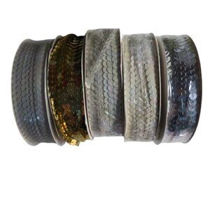 🛒 $18 5 Spools Sequence Trim Gold Silver White #2580